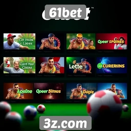 Exploração das opções de jogo no 61bet