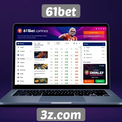 Interface do usuário e navegação no 61bet